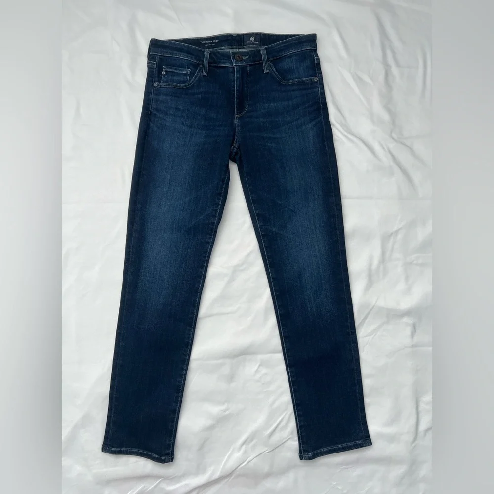 AG Adriano Goldschmied The Prima Crop Jeans Women's Size: 26 Blue Mid Rise - Picture 3 of 16